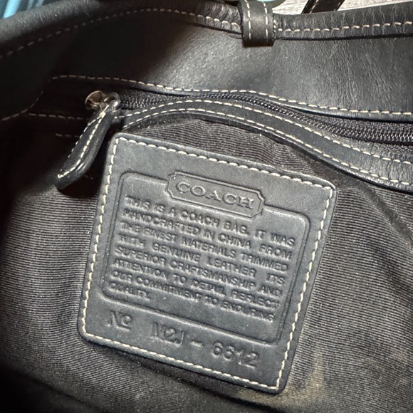 Coach Signature Tan and Black Tote